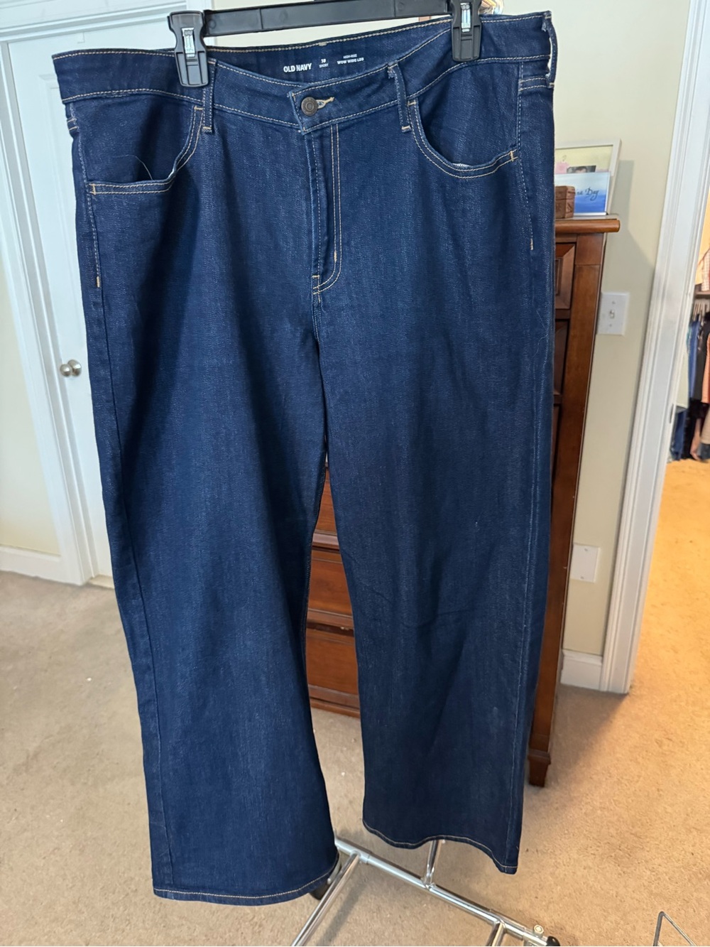 Old Navy Dark Blue Straight-Leg Jeans